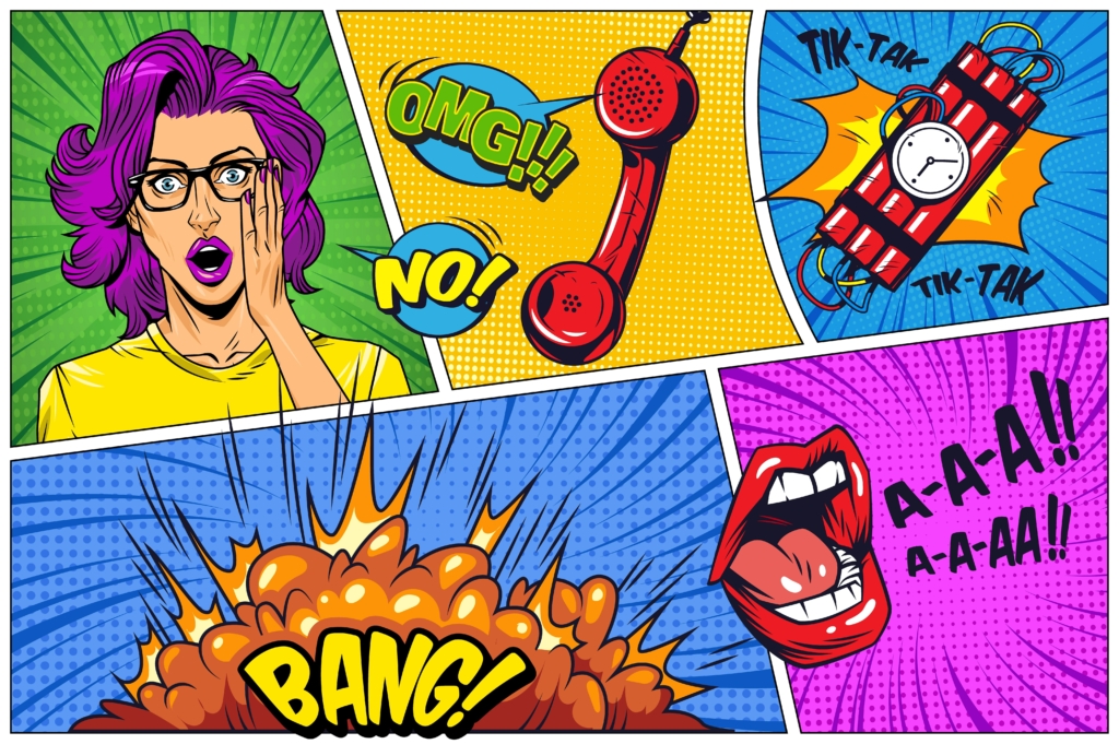 Comic book colorful background Comic book colorful background